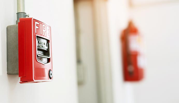 an installed fire alarm