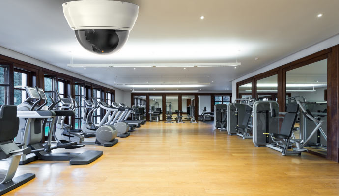 Fitness facility security camera