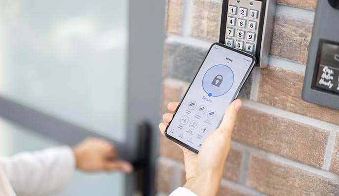 Unlock smart door lock with smartphone