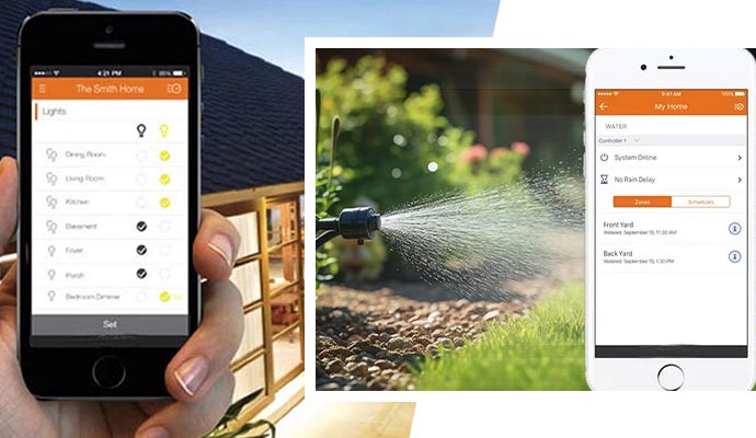 smart irrigation system control with smartphone 