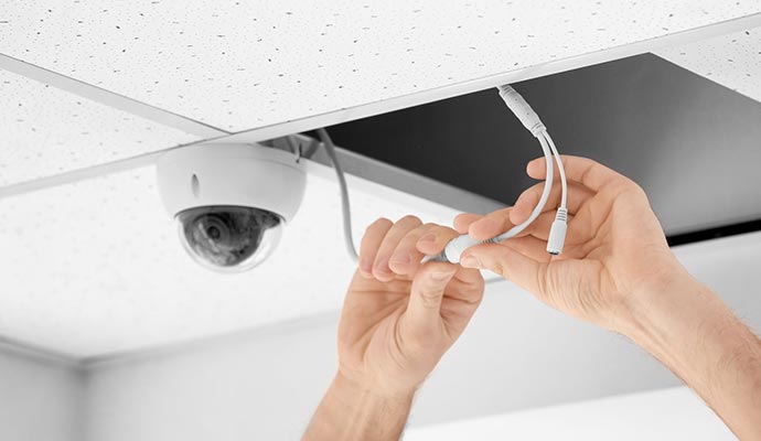 Home security camera installation