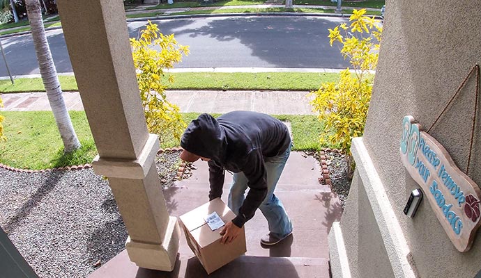stealing delivery package